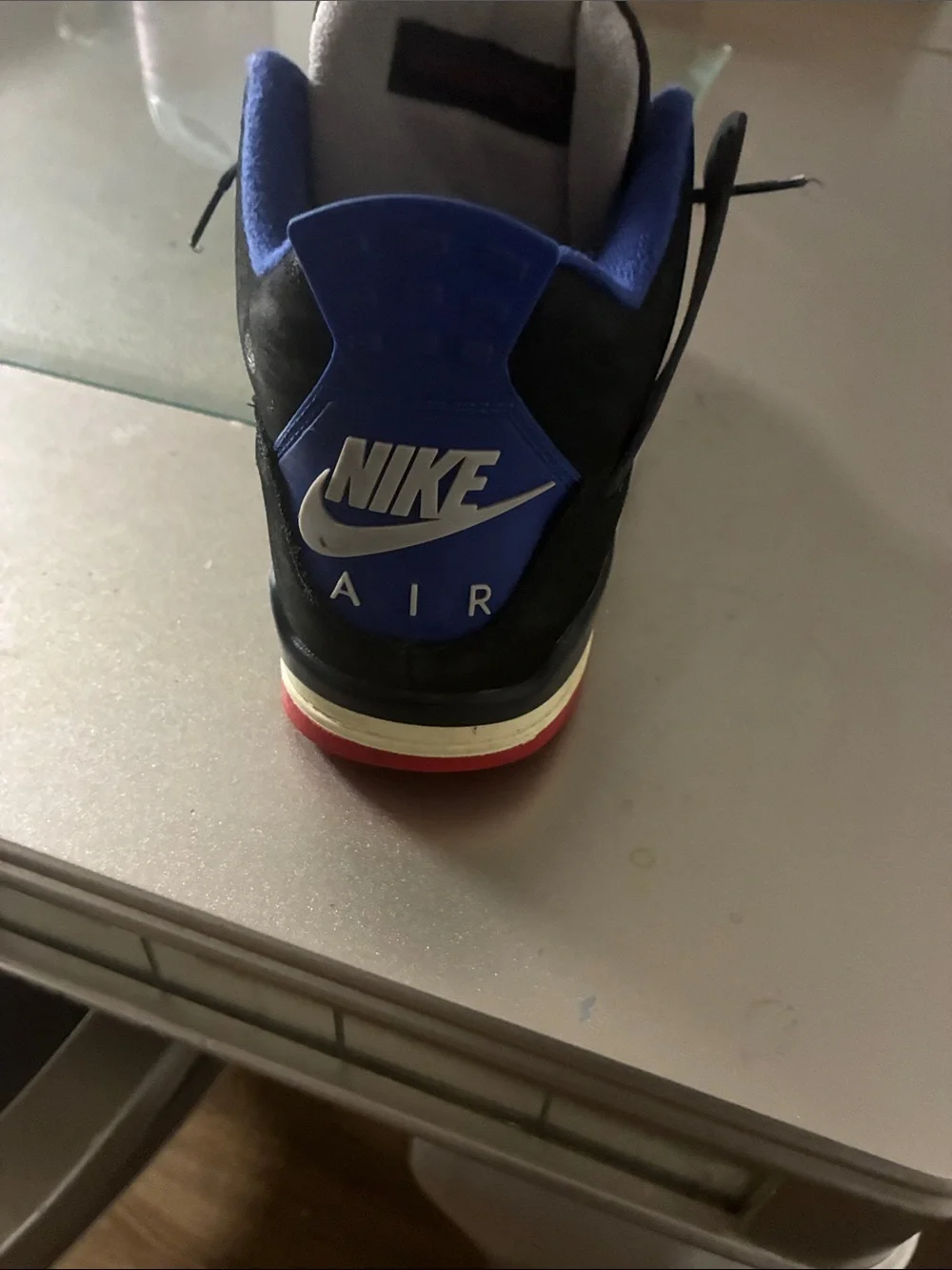 Jordan Black with Blue and Red Accents Sneaker